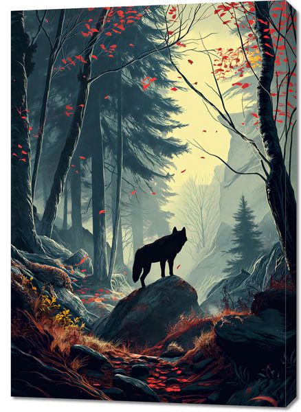 Obraz 70x100cm Leśne Echa zdjęcie 1