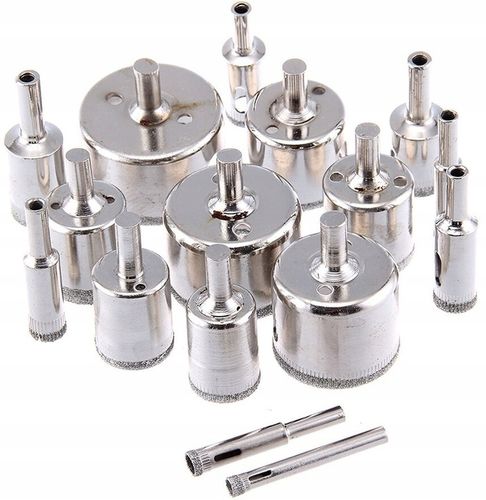 Otwornice diamentowe gres płytki 16 szt 6-68mm MTA na Arena.pl