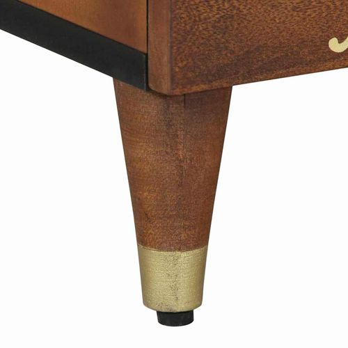 Szafka Nocna 2 pcs miodowy brąz 40 x 33 x 46 cm na Arena.pl