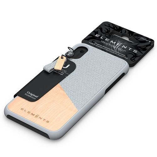 Drewniane etui do iPhone Xs Max (Light Grey) na Arena.pl