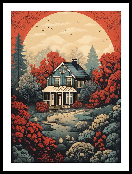 Plakat 40x55cm Idylla Rustykalna zdjęcie 3