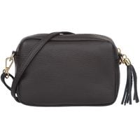 VERA PELLE torebka damska skórzana listonoszka z paskiem V491 c.brązowa