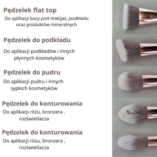 Komplet Pędzli do makijażu Pędzle Profesjonalne 10 na Arena.pl