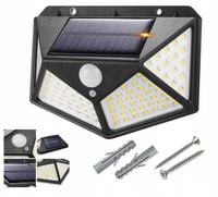 MINI LAMPA ULICZNA SOLARNA 100 LED NA ŚCIANE naścienna elewacyjna czujniki