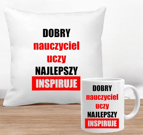 PODUSZKA I KUBEK PREZENT DZIEŃ NAUCZYCIELA WYCHOWAWCY PRZEDSZKOLANKI na Arena.pl