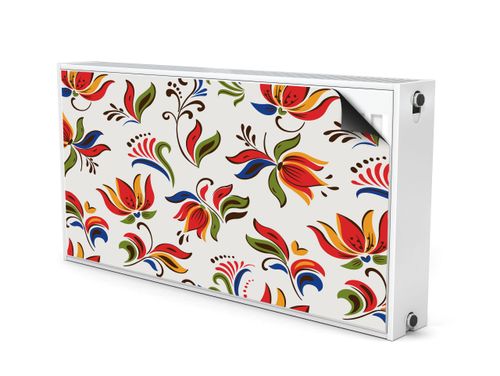 Osłona MAGNETYCZNA Grzejnika KWIATY Barwny Ludowy Wzór 80cm x 60cm na Arena.pl
