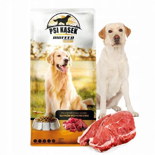 PSI KĄSEK BioFEED Karma dla psa z wołowiną 20kg na Arena.pl