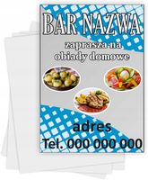 ulotki A6 reklamowe firmowe 5000 szt różne wzory BAR RESTAURACJA