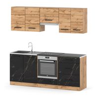 Zestaw Mebli Kuchennych Z Blatem Mały 2.0m Wotan Dąb Wotan San Sebastian