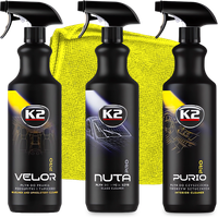 ZESTAW DO CZYSZCZENIA WNĘTRZA TAPICERKI SZYB PODSUFITKI PLASTIKÓW K2 PRO