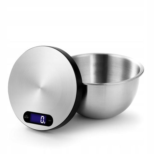 WAGA KUCHENNA ELEKTRONICZNA PRECYZYJNA Z MISĄ SREBRNA LCD 1G / 5KG na Arena.pl
