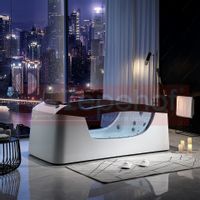 Wanna z hydromasażem EB-D034 prostokątna 187cmx90cmx75cm Wodospad LED Wanna z hydromasażem EB-D034 prostokątna 187cmx90cmx75cm Wodospad LED