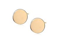 Delikatne pozłacane srebrne gładkie kolczyki celebrytka pełne kółko kółeczko ring coin srebro 925 FL157KG