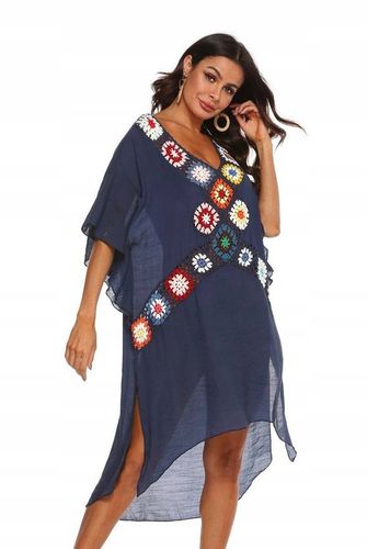 PAREO TUNIKA BOHO LETNIA SUKIENKA NARZUTKA PLAŻOWA na plażę ZWIEWNA na Arena.pl