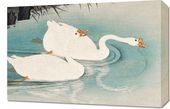 Obraz 60x40cm Geese amid Reeds, Koson Japoński Vintage do Salonu