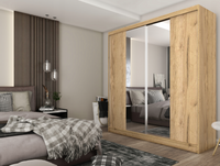 Duża Szafa Przesuwna 200cm DĄB ARTISAN + lustra w 5 dni