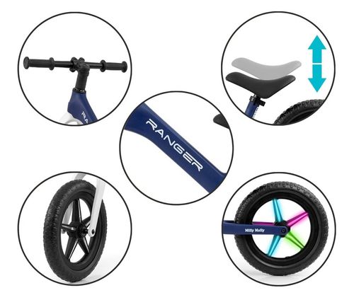 Milly Mally Rowerek Biegowy Ranger Flash Navy na Arena.pl