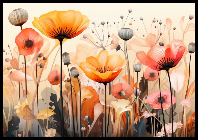 Plakat 66,5x46,5cm Taneczne Maki zdjęcie 2