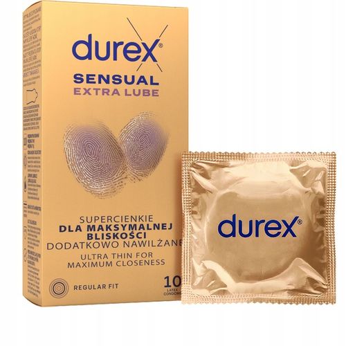 Prezerwatywy DUREX SENSUAL EXTRA LUBE z dodatkowym lubrykantem 10 szt. na Arena.pl