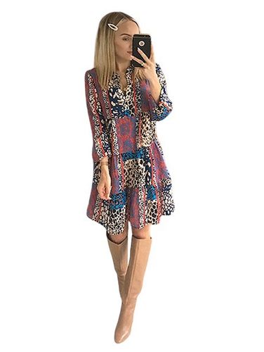 ELEGANCKA SUKIENKA trapezowa luźna dekolt V na Arena.pl