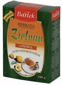 BASTEK HERBATA LIŚCIASTA ZIELONA 100G Z PIGWĄ
