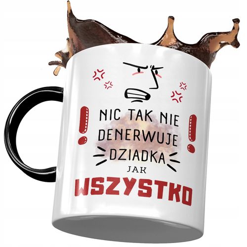 Kubek Czarny Dla Dziadka Dzień Dziadka Na Prezent Z Nadrukiem Ze Zdjęciem na Arena.pl