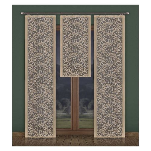 Firana a'la panel Beżowy Homer szerokość 60 cm DomoweTekstylia | WN744H 062 na Arena.pl