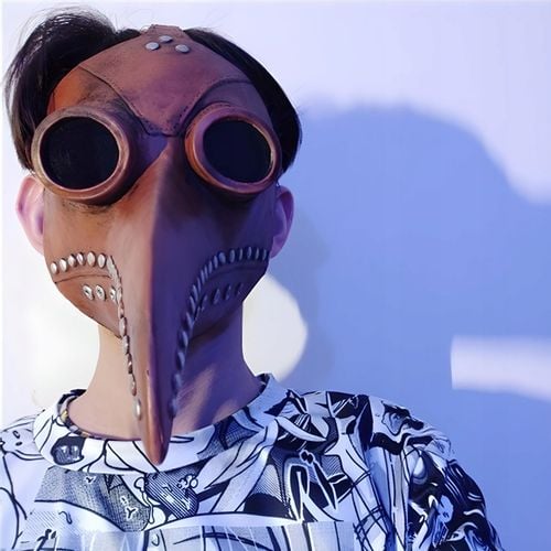 MASKA KRUKA PTAKA DOKTORA PLAGI LATEKSOWA BRĄZ DŻUMA CZARNA ŚMIERĆ PANDEMIA na Arena.pl