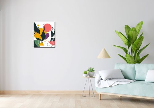 Obraz 40x50cm Kolorowa Abstrakcja Botaniczna na Arena.pl