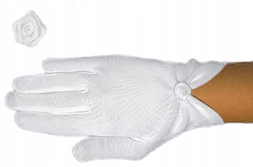 RĘKAWICZKI KOMUNIJNE DEC04 komunię wianek komunii dekoracja komunia białe na Arena.pl