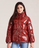 Kurtka damska BRĄZOWA lśniąca r S