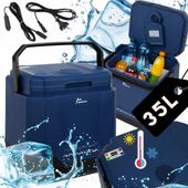 DUŻA PODRÓŻNA LODÓWKA TURYSTYCZNA NA PIKNIK ELEKTRYCZNA DO AUTA GRZANIE 35L