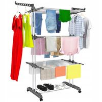 SUSZARKA NA PRANIE STOJĄCA PIONOWA SKŁADANA DUŻA NA UBRANIA BALKONOWA