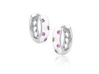 RODOWANE SREBRNE KOLCZYKI KÓŁKA KÓŁECZKA CYRKONIE