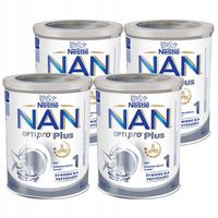 Mleko początkowe NAN OPTIPRO Plus 1 5HMO dla niemowląt od urodzenia 800g x4