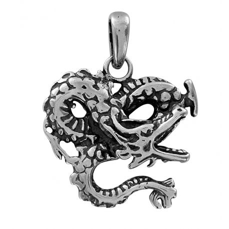 SREBRNY WISIOREK CHIŃSKI SMOK PRÓBA SREBRA 925 zdjęcie 1