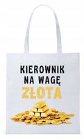 Dla Kierownika Prezent Torba Eco Biała Shopper Z Nadrukiem Ze Zdjęciem