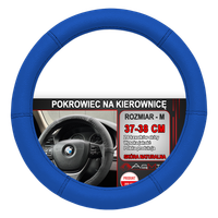 NAKŁADKA NA KIEROWNICĘ SKÓRZANY POKROWIEC SKÓRA 6 KAWAŁKÓW 37-38 CM