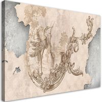 Emaga Obraz na płótnie, Ptaki i liście na orientalnym fresku - 60x40