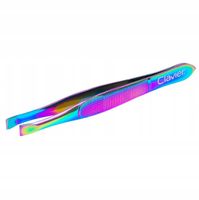 Profesjonalna pęseta do regulacji brwi rzęs Clavier- tęczowa