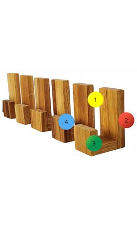 Drewniany Wieszak Samoprzylepny na Skarpety Prezenty Kominek Dębowy Haczyk na Arena.pl