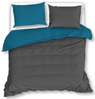 Pościel Dwustronna 160X200 Primo Grafitowo-Turkusowa 2484