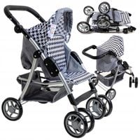 WÓZEK DLA LALEK spacerowy DUŻA spacerówka Doris regulowana rączka składany