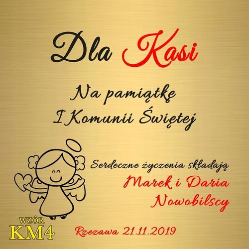 Pamiątka Pierwszej Komunii Świętej Pudełko z Grawerem Dedykacją Na Prezent na Arena.pl