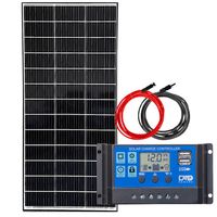 ZESTAW SOLARNY MONOKRYSTALICZNY KAMPER 160W REGULATOR