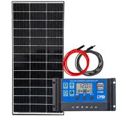ZESTAW SOLARNY MONOKRYSTALICZNY KAMPER 160W REGULATOR
