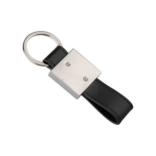 Brelok skórzano-metalowy do sublimacji - kwadrat - czarny na Arena.pl