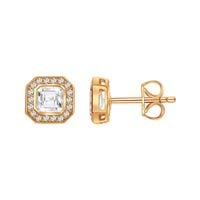 złote olśniewające kolczyki z cyrkoniami