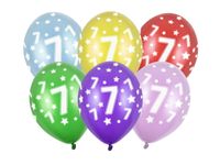 Balon z cyferką 7, 30cm - 1szt