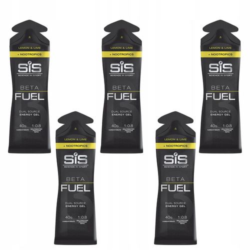 5x ŻEL ENERGETYCZNY SIS BETA FUEL + NOOTROPICS LEMON LIME 60ml WĘGLOWODANY na Arena.pl
